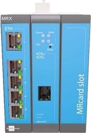 INSYS icom MRX3 DSL-B xDSL Router Ethernet-WAN Fast Ethernet Blue Grey 10019437