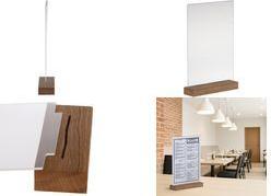 EUROPEL Table Stand, DIN A5 Portrait, Acrylic with Wooden Base