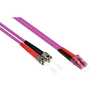 Good Connections Patch Cable, LC Multi-Mode (M) to ST Multi-Mode (M), 15 m, Fiber Optic, 50/125 Micrometer, OM4 (LW-815LT4)