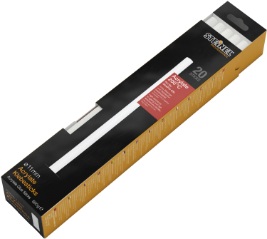 STEINEL Hot Glue Stick, Ø 11 mm, Transparent, 20 Pieces, Model 70125