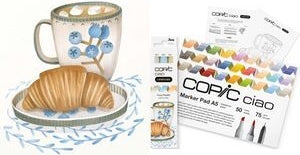 COPIC Ciao 3D Cozy Palette Starter Marker Set, 1.0 + 6.0 mm, 1 Set (220750205)
