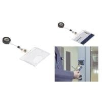 DURABLE ID Holder HARTBOX with Reel for 1 Card - Pack of 10 - Model 801219