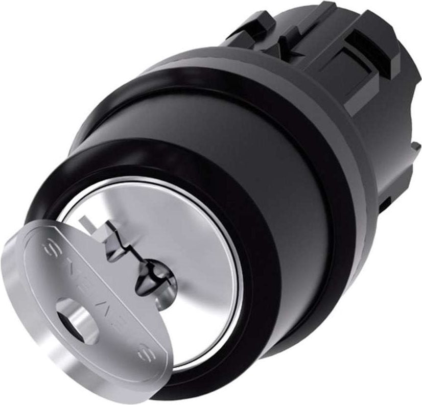 Siemens Key Switch with Black Front Ring - 1 x 90° - SIRIUS ACT 3SU1000-4BF11-0AA0