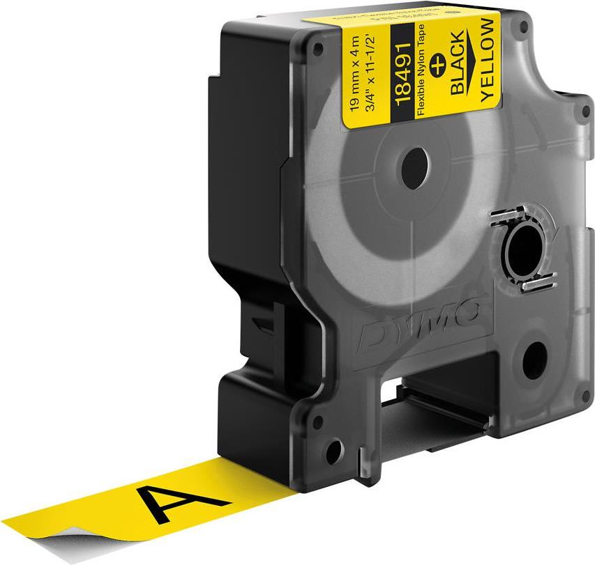 Dymo Label Tape 18491 - Black/Yellow - 19 mm x 3.5 m S0718090