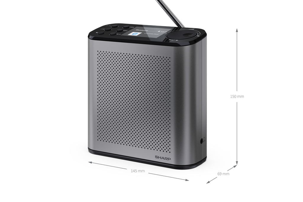 Sharp DR-P530 DAB+/BT Radio - Grey (DR-P530)