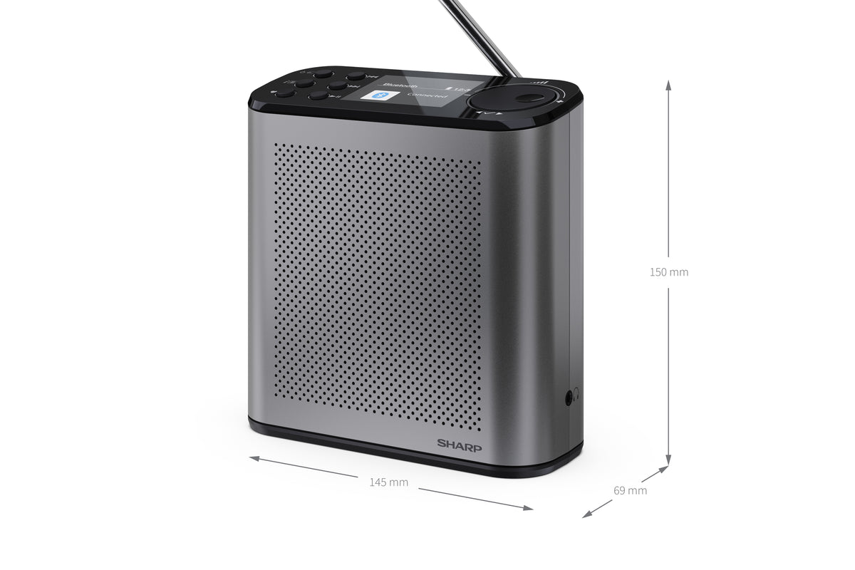 Sharp DR-P530 DAB+/BT Radio - Grey (DR-P530)