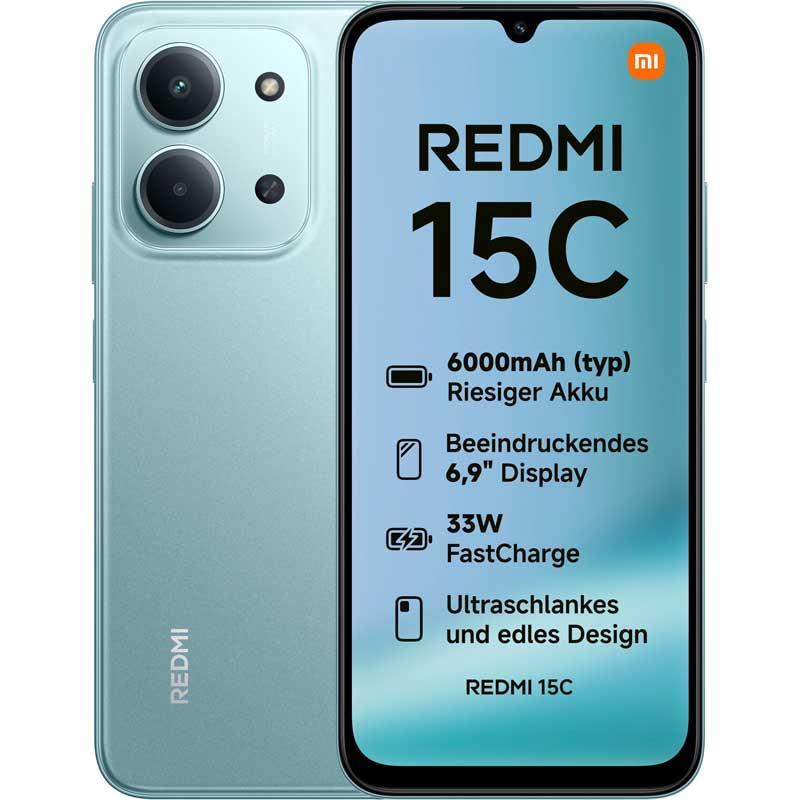Xiaomi Redmi 15C 5 G - Dual Sim - 4GB RAM, 256GB - Minzgrün MZB0LIPEU