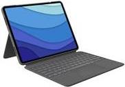 Logitech Combo Touch - Keyboard and Folio Case - with Trackpad - Backlit - Apple Smart Connector - QWERTY - Italian - Oxford Gray - for Apple 12.9" iPad Pro (5th Generation)