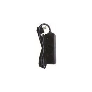 MicroConnect 3-Way Schuko Socket 5 M Black GRU0035B