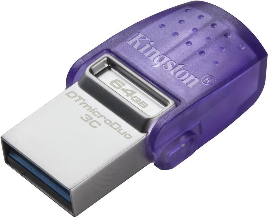 Kingston DataTraveler microDuo 3C - USB Flash Drive - 64GB - USB 3.2 Gen 1/ USB-C (DTDUO3CG3/64GB)