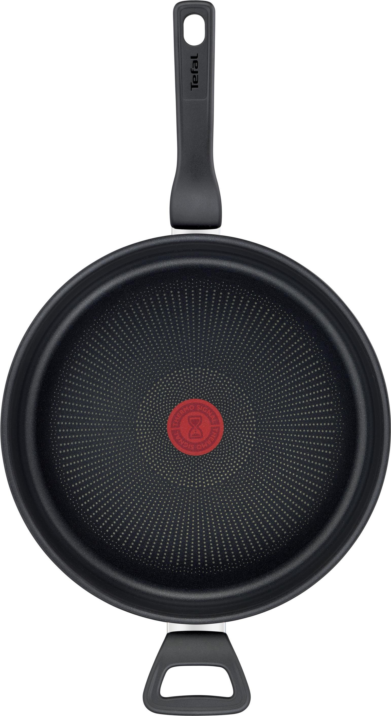 Tefal Hard Titanium PRO Schmorpfanne 28 cm G28937 - Rund - Schwenkpfanne - Schwarz - 175 °C - Aluminium - Thermo-Punkt (G2893753)