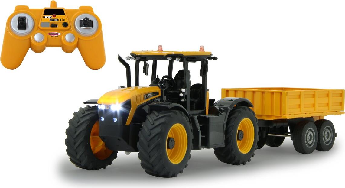 Jamara JCB Fastrac Tractor Remote Controlled Model 1:24 with Tipper Trailer, Model 405305
