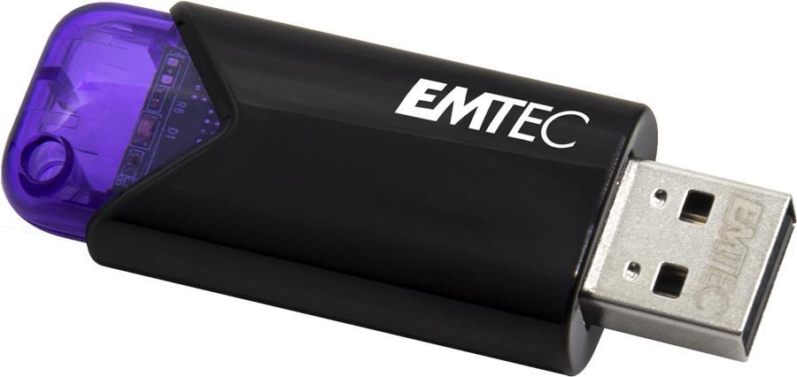 EMTEC Click Easy USB Flash Drive 128 GB USB Type-A 3.2 Gen 1 Black, Violet 39012