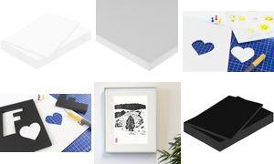 kangaro Foam Board, 700 x 1000 mm, Thickness: 10 mm, White Foam Board, Matte Paper Coating on Both Sides - K-0071-006