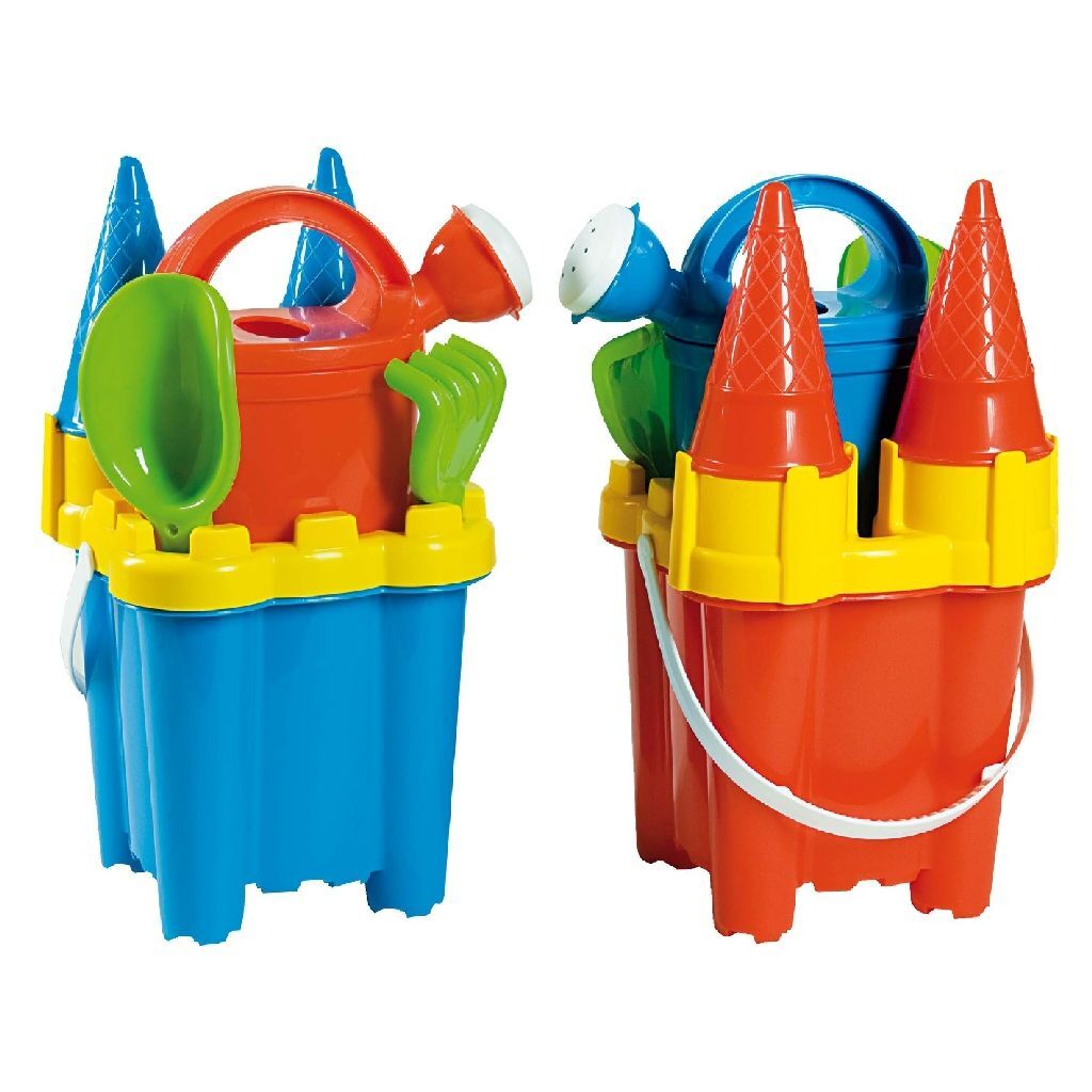Castle Bucket Set 7 Pieces Assorted Colors 7-piece