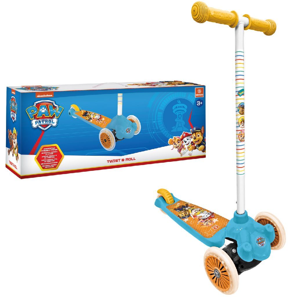 Paw Patrol Twist and Roll Scooter - 3-Wheel Inverted Scooter for Safe Riding