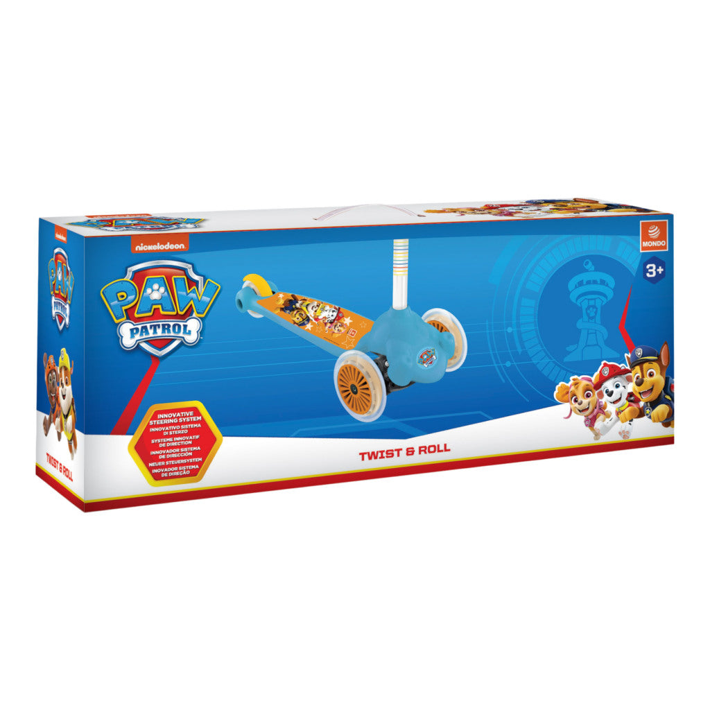 Paw Patrol Twist and Roll Scooter - 3-Wheel Inverted Scooter for Safe Riding