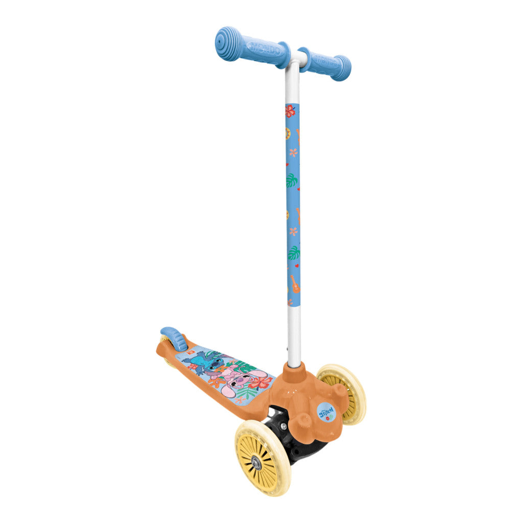 Disney Stitch Twist & Roll Scooter 3-Wheel with Non-Slip Handles and Rear Brake