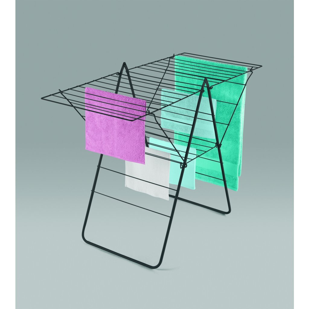 Metaltex Rotterdam Drying Rack 25 m Clothesline 134x58x98 cm Black