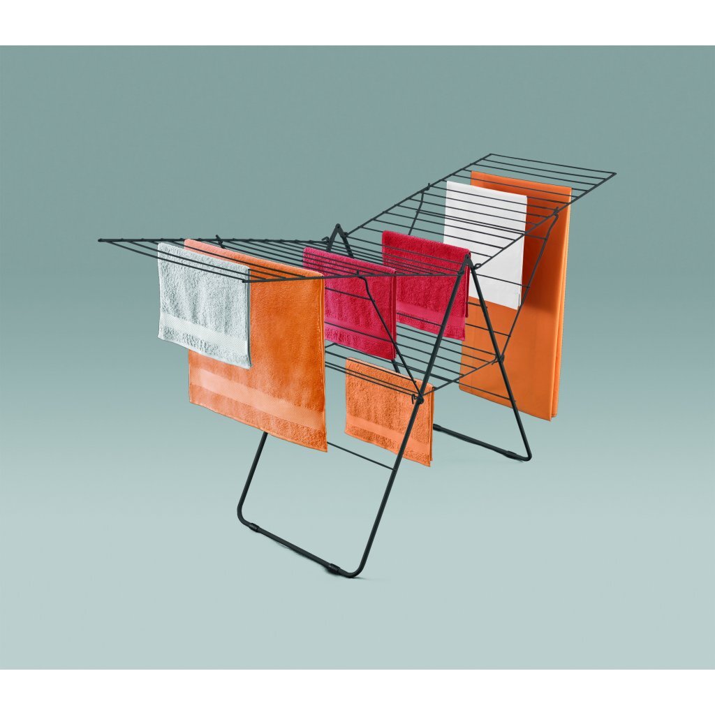 Metaltex Amsterdam Drying Rack 32 m Drying Line 208x64x104 cm Black