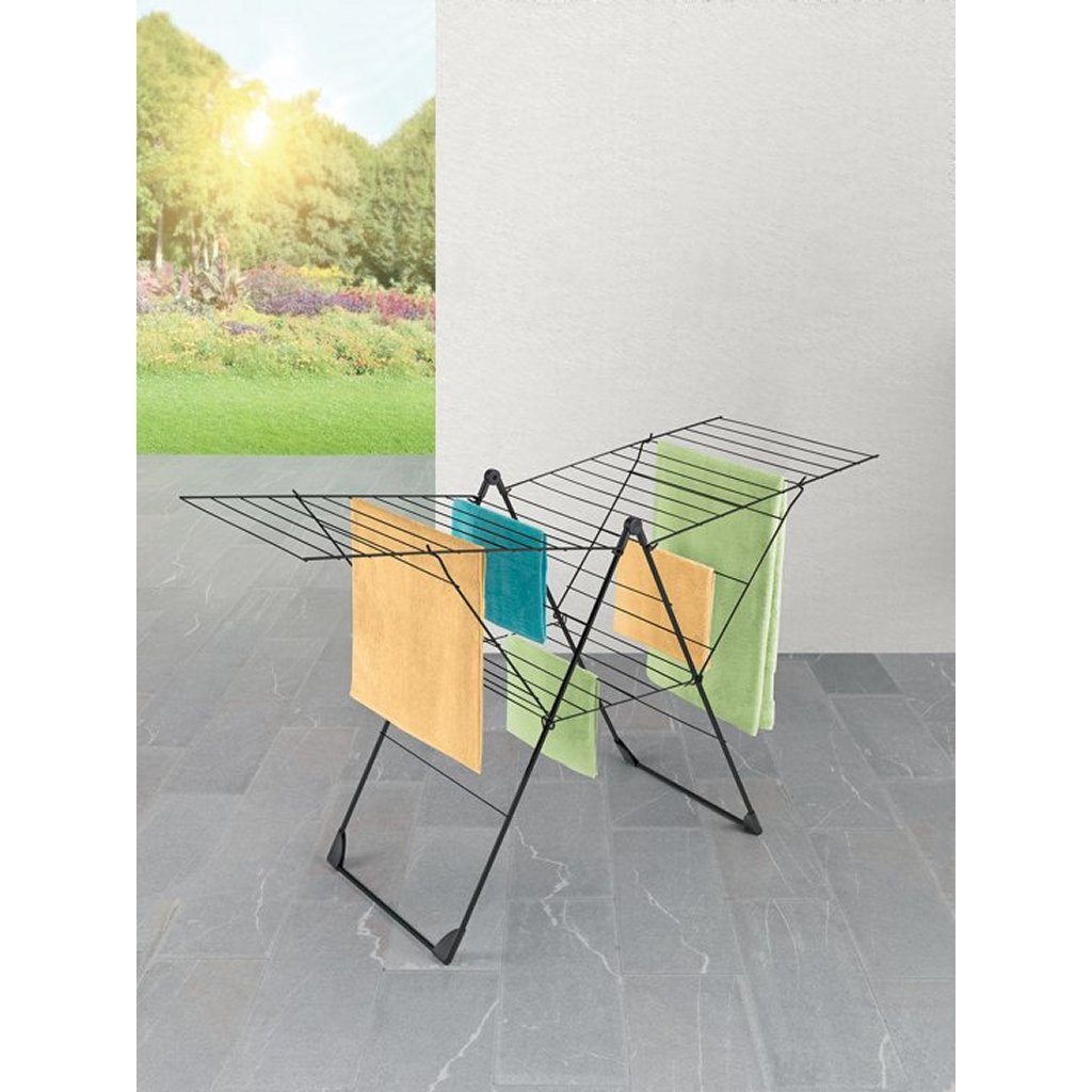 Tomado Vento Drying Rack 110x177x63 cm 30 m Black - Adjustable Height