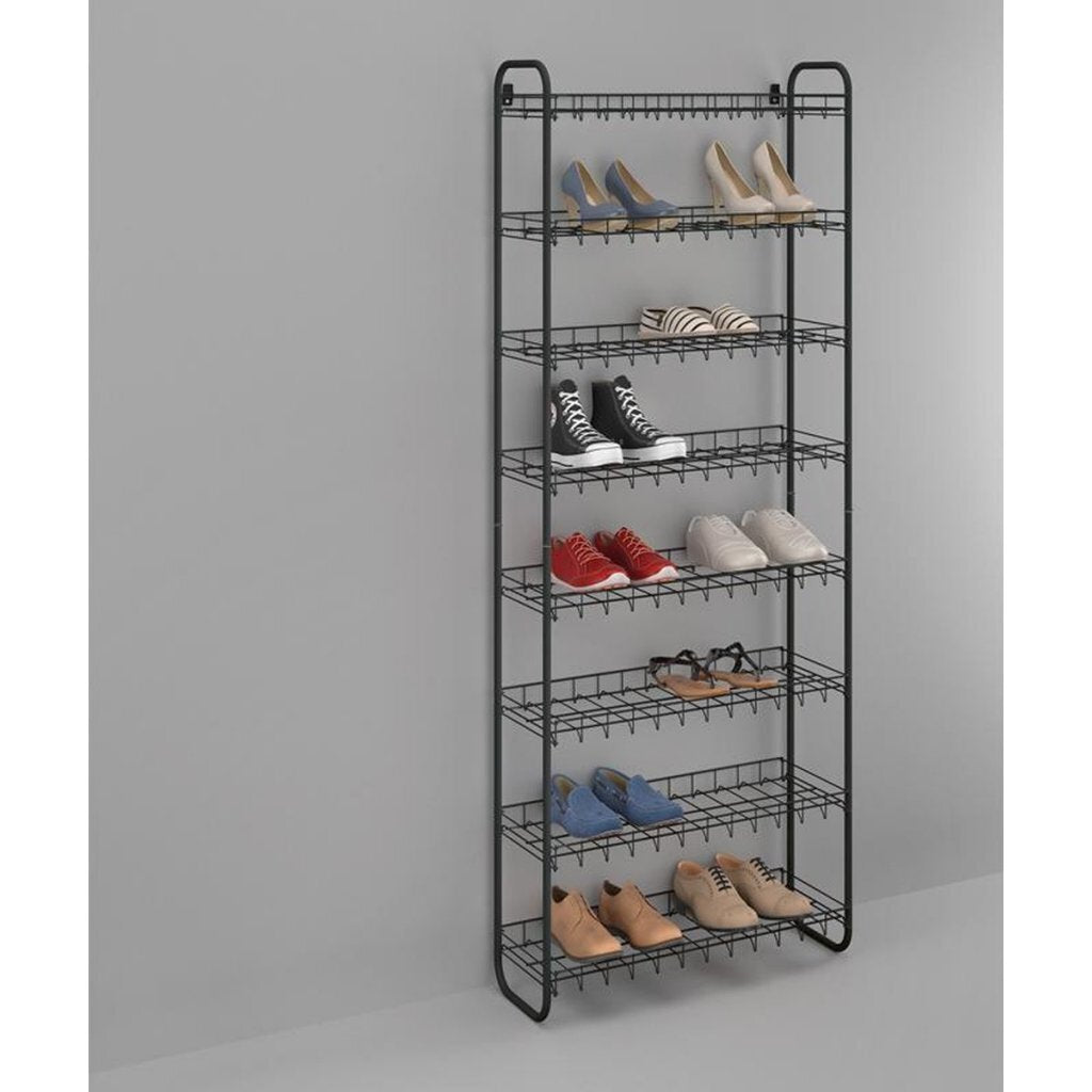 Metaltex Shoe Rack 8 Tiers for 24 Pairs of Shoes Black 64x23x165 cm