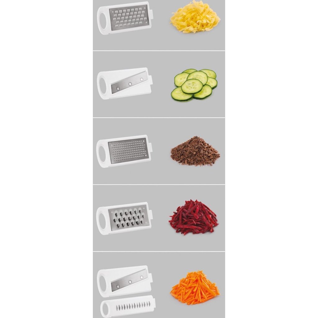 Metaltex Profi Mandolino 5-in-1 Grater - White