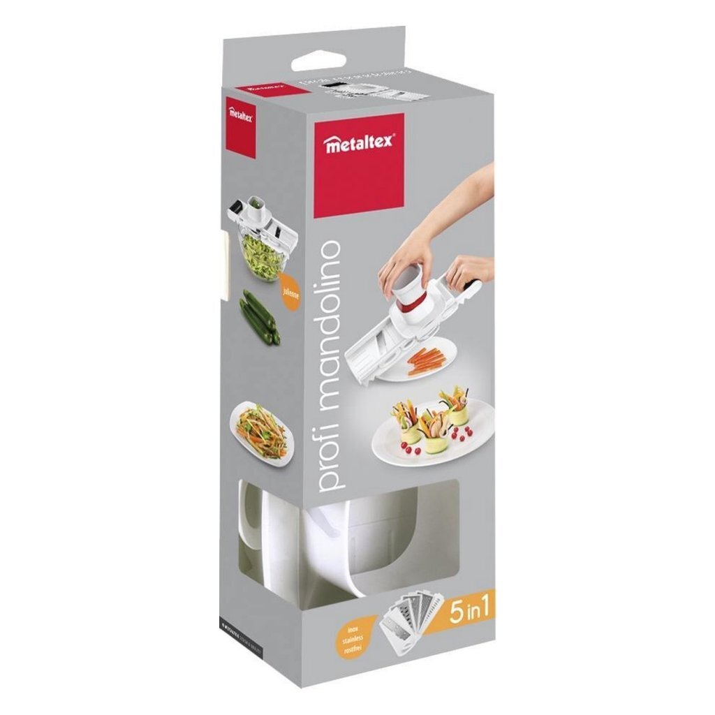 Metaltex Profi Mandolino 5-in-1 Grater - White