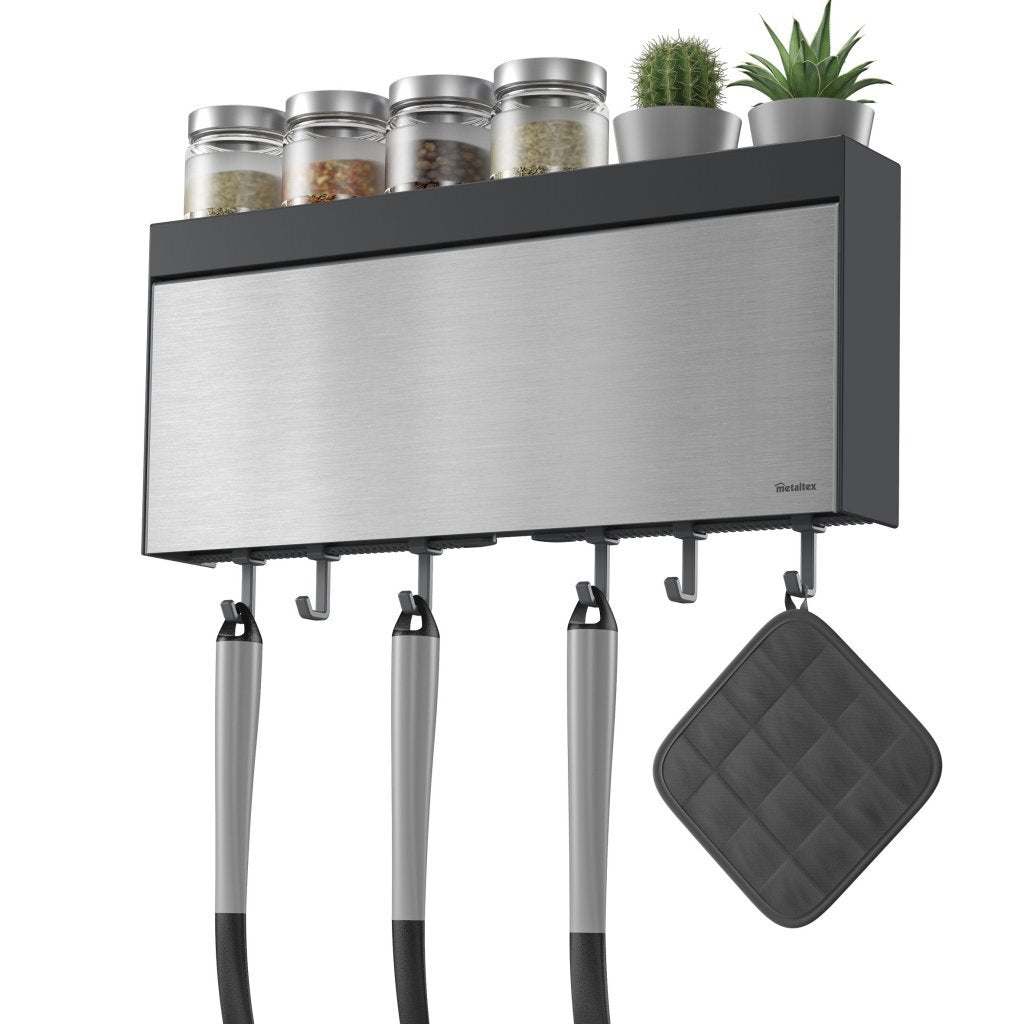 Metaltex Kitchen Helpers Tango Kitchen Roll Holder - Stainless Steel/Grey 38x6x17