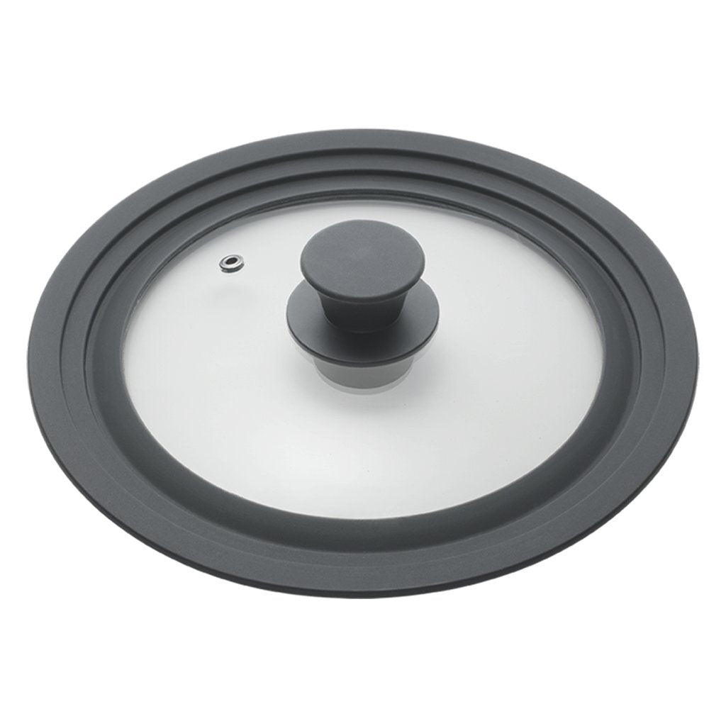 Metaltex Pot Lid 16-20 cm Glass/Silicone Black