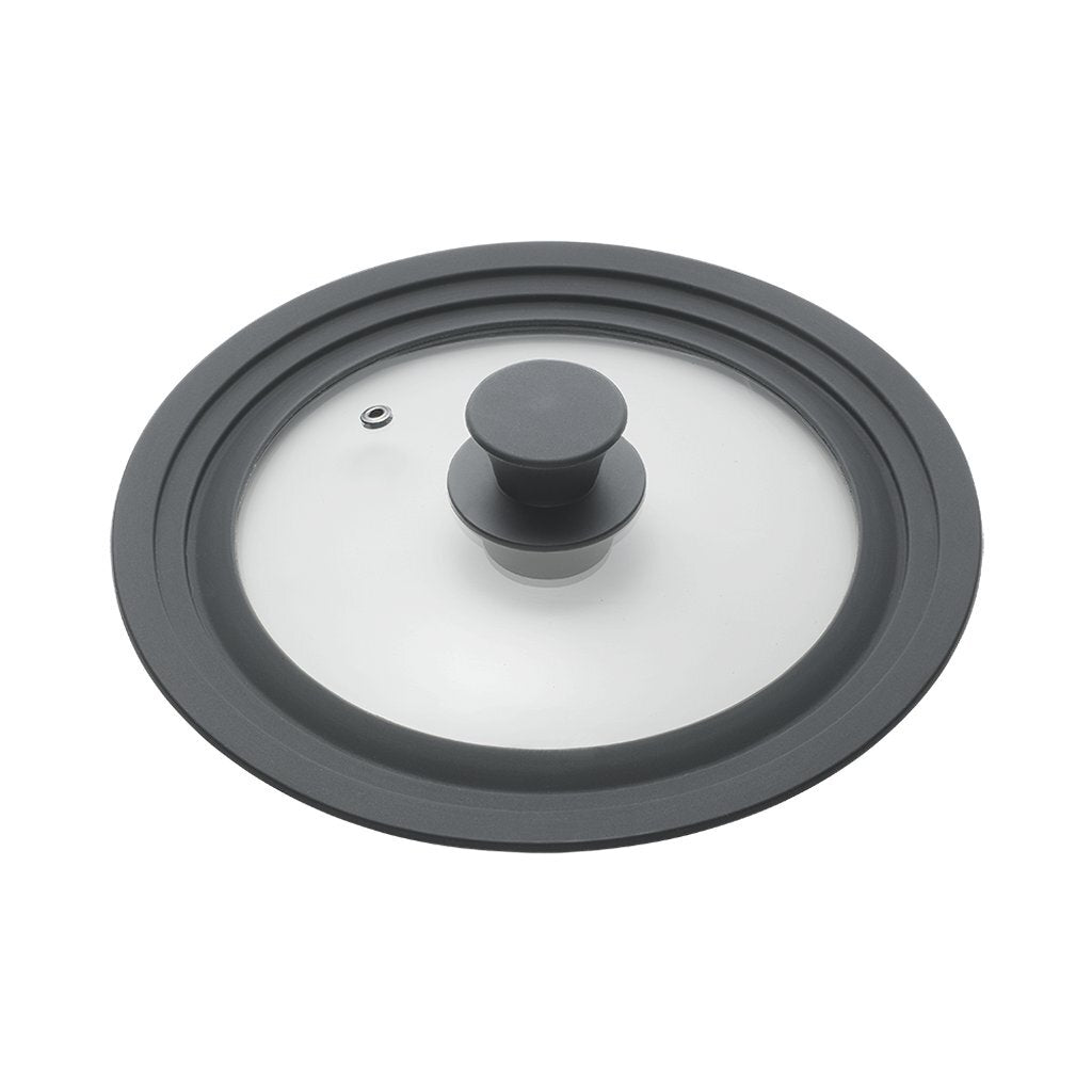Metaltex Pot Lid 20-24 cm Glass/Silicone Black