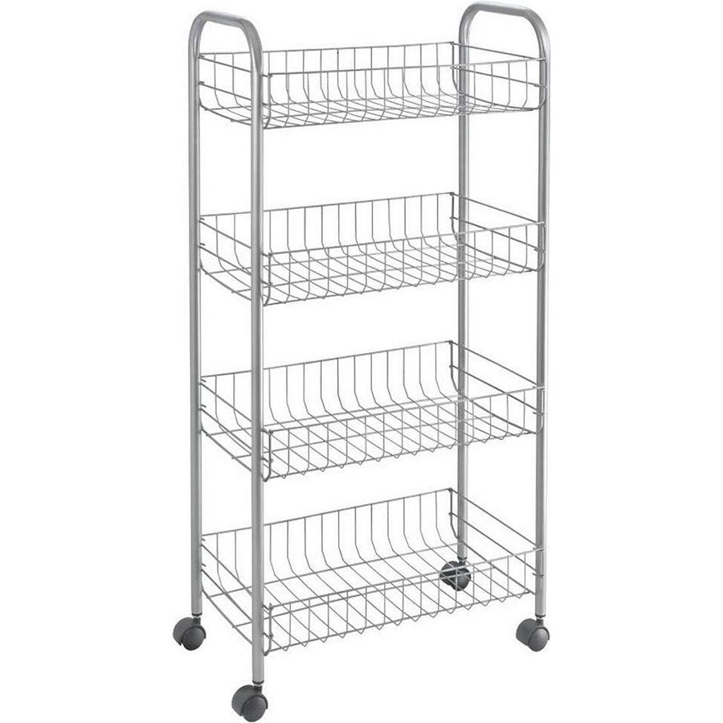 Metaltex Storage Trolley 41x23x84 cm for Kitchen/Bathroom with Wheels