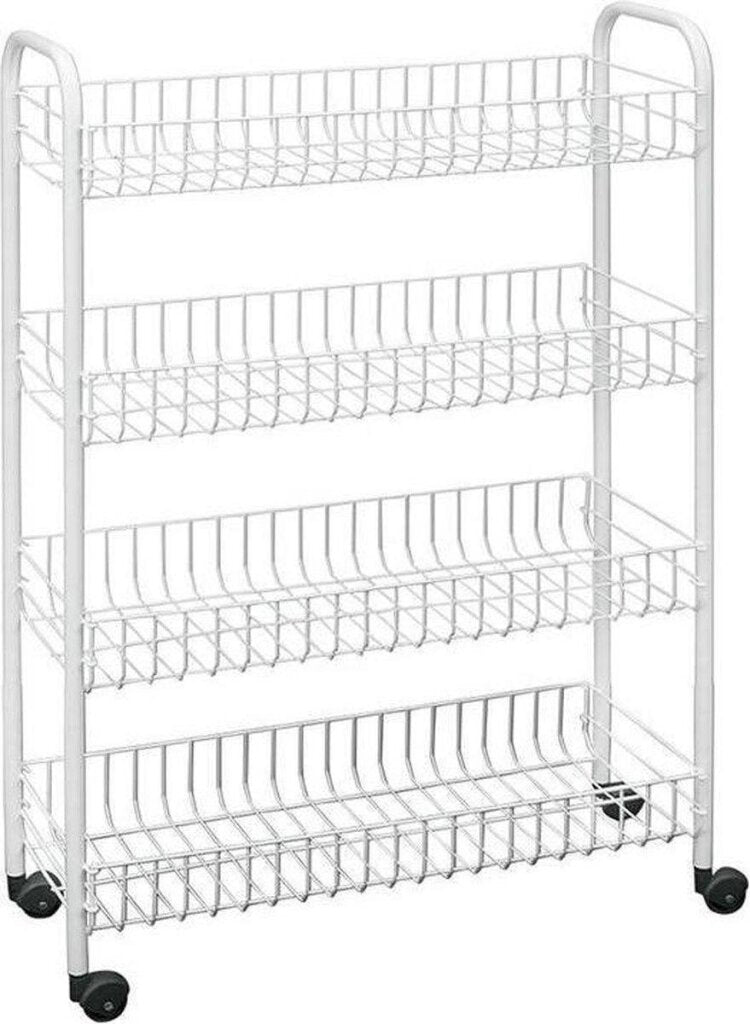 Metaltex Bathroom/Kitchen Trolley Snello 84x56cm Steel White