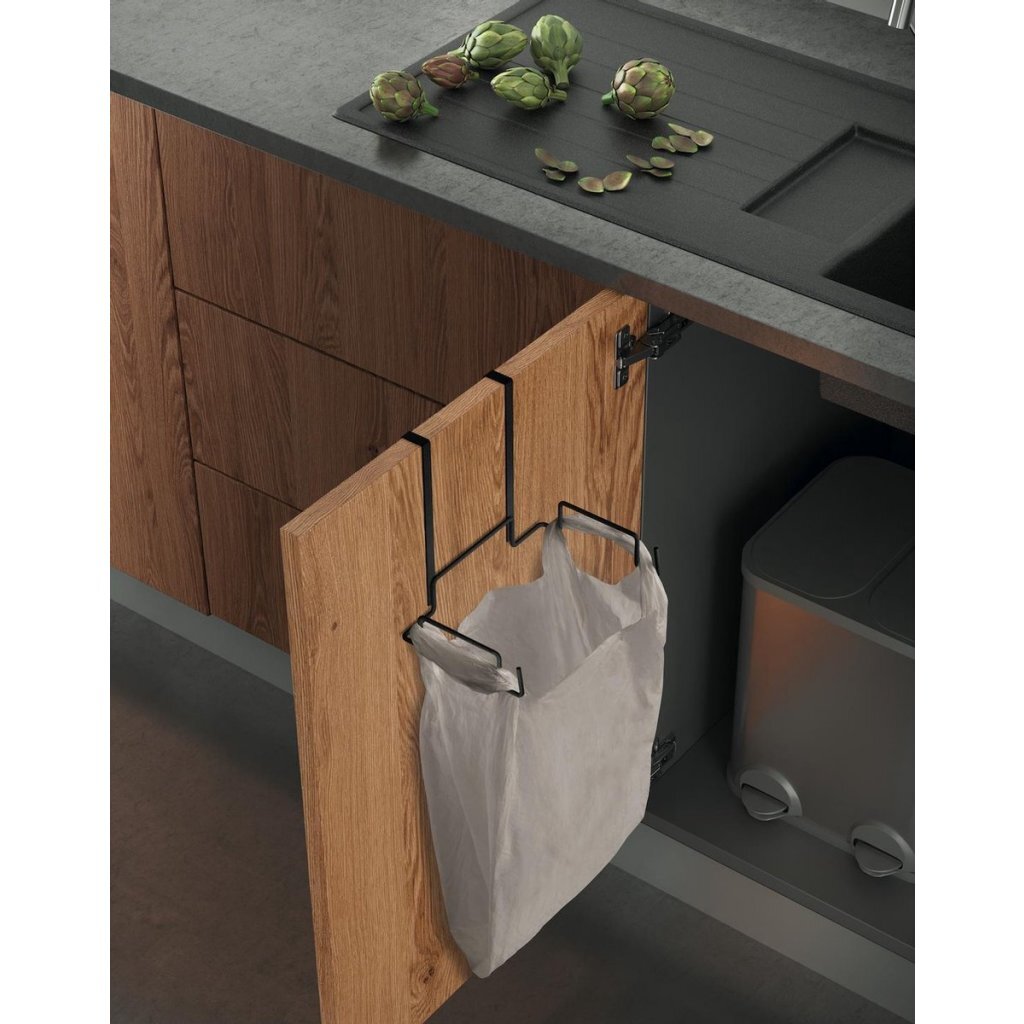 Metaltex Galileo Trash Bag Holder 21x14x19 cm Black