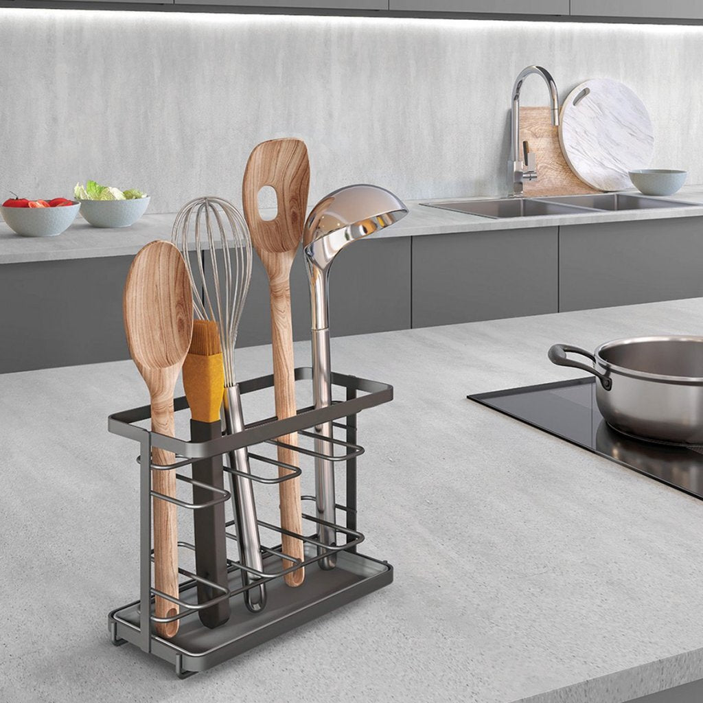 Metaltex Kitchen Utensil Holder 23x11x15 cm Metal/Black