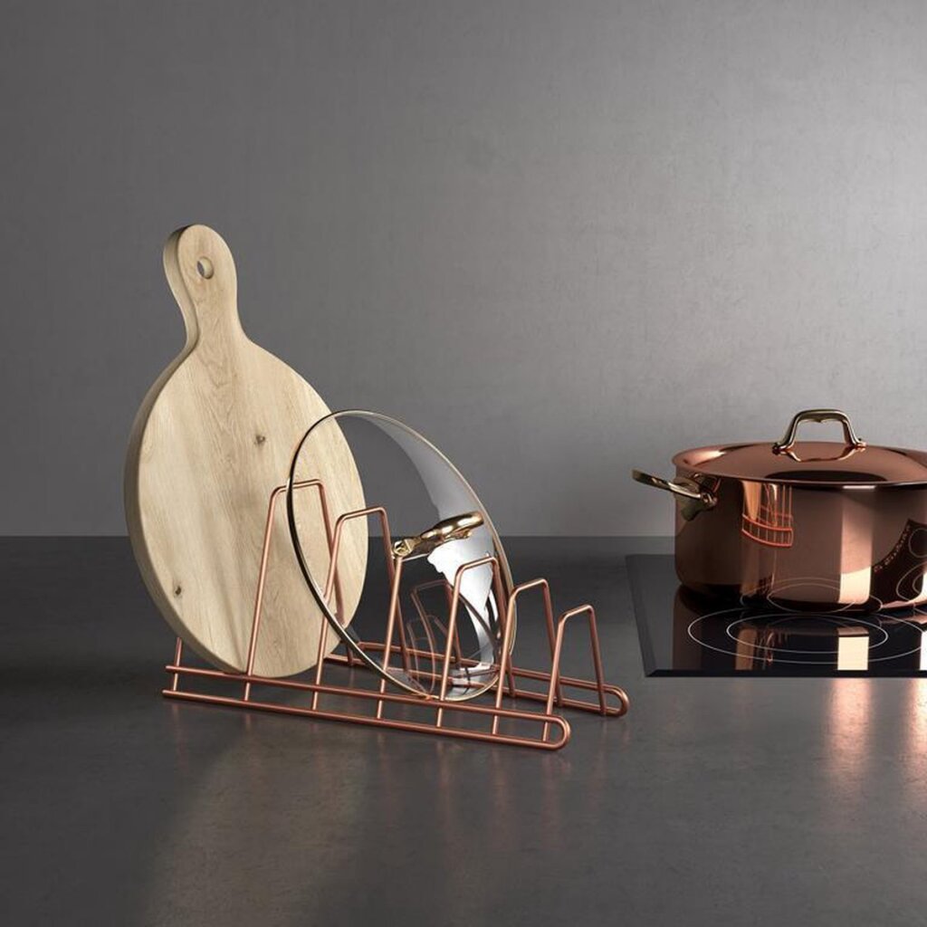 Metaltex Cricket Copper Pot Lid Organizer