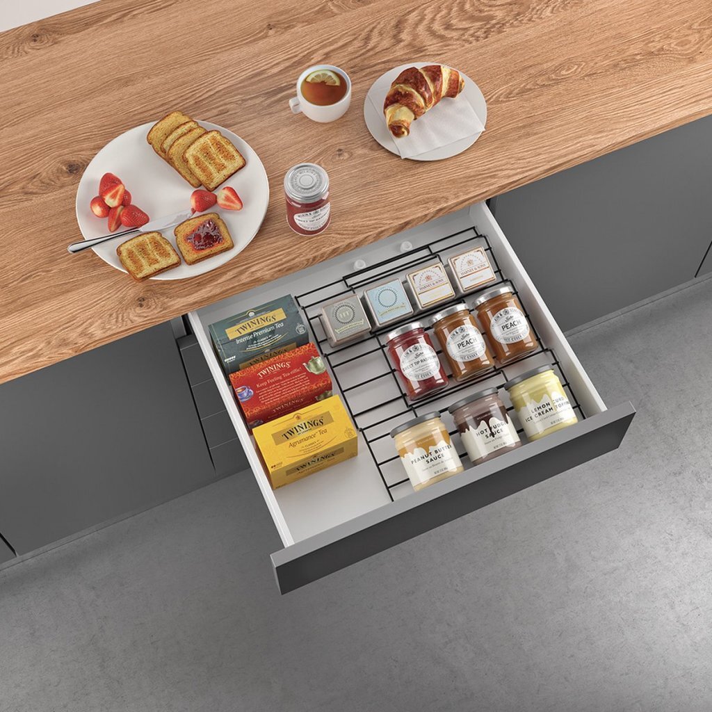 Metaltex Sliding Spice Rack 26-51 cm Black/Metal