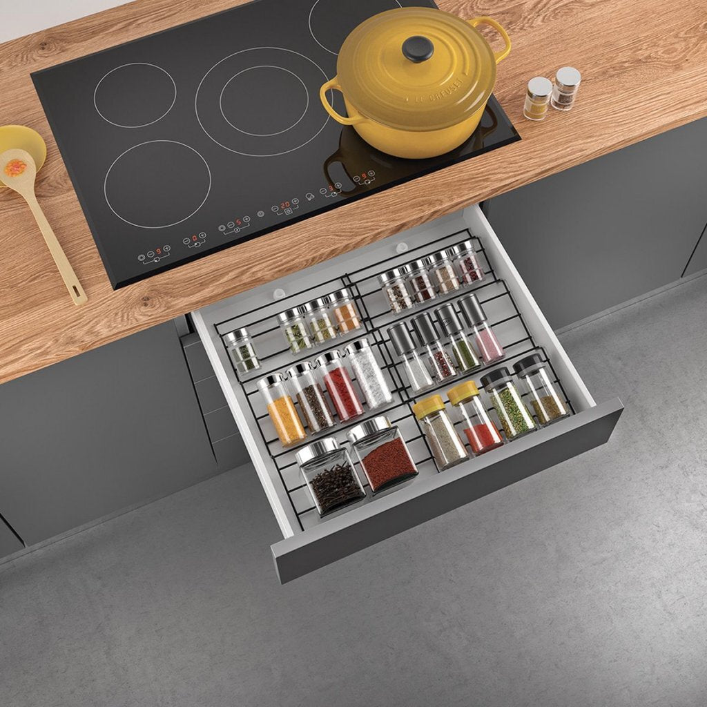 Metaltex Sliding Spice Rack 26-51 cm Black/Metal