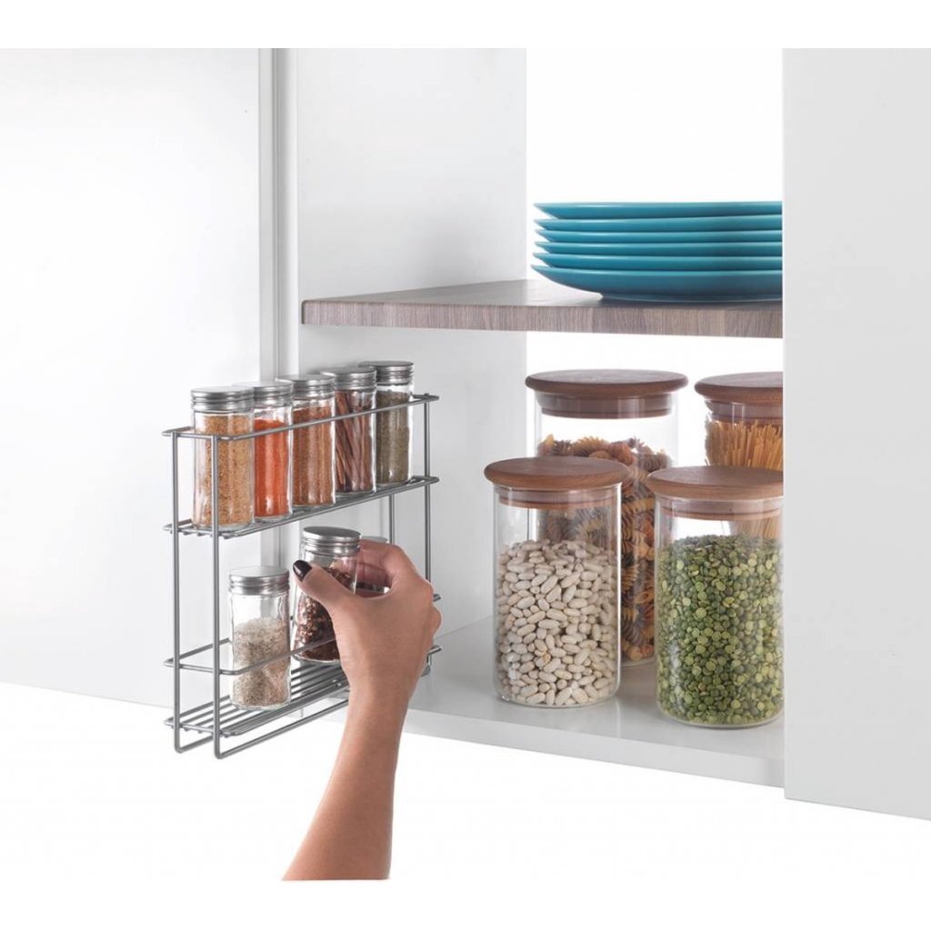 Metaltex Extendable Spice Rack 6x28x22 cm Silver