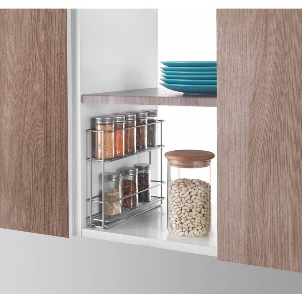 Metaltex Extendable Spice Rack 6x28x22 cm Silver