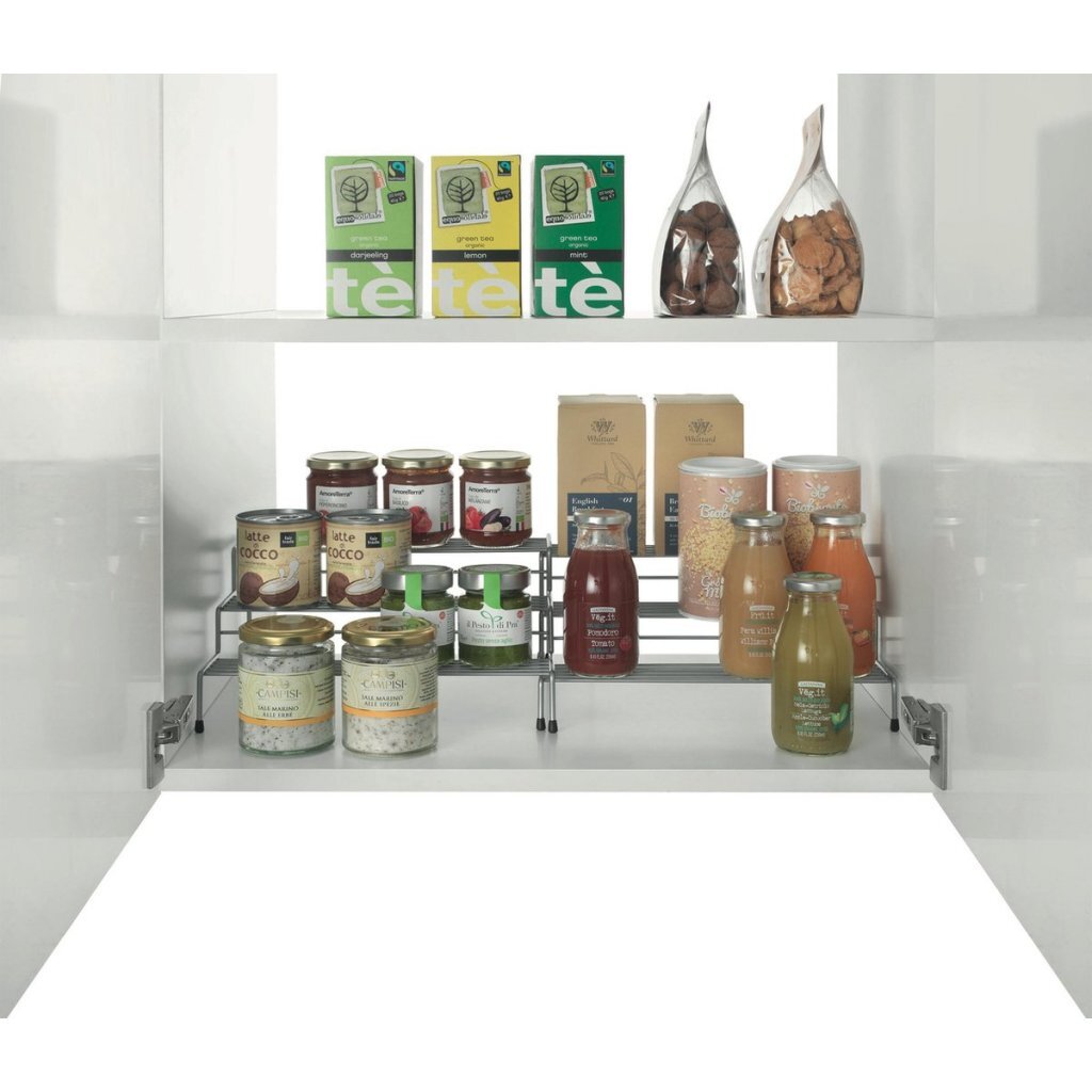 Metaltex Sliding Spice Rack 28/55x23x13 cm Silver 2-piece