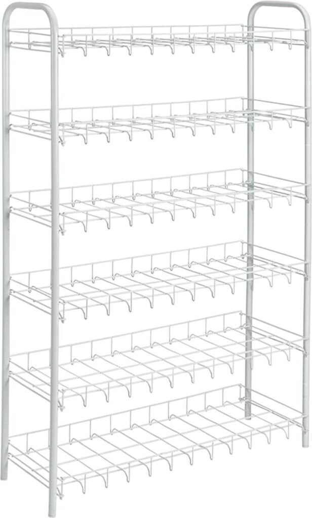 Tomado Shoe Rack 6 Tiers for 20 Pairs of Shoes White 64x23x104 cm