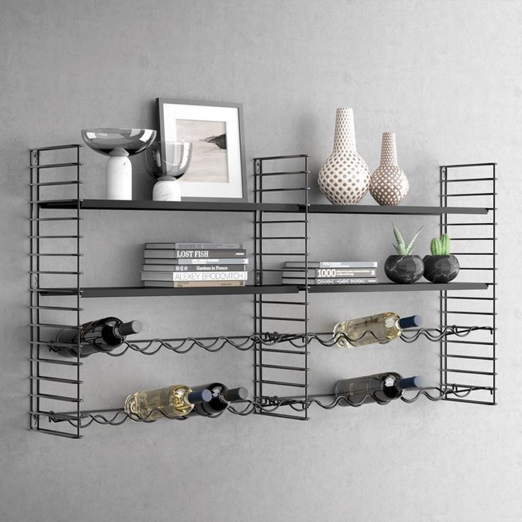 Metaltex Wine Rack 25x3x68 cm Black