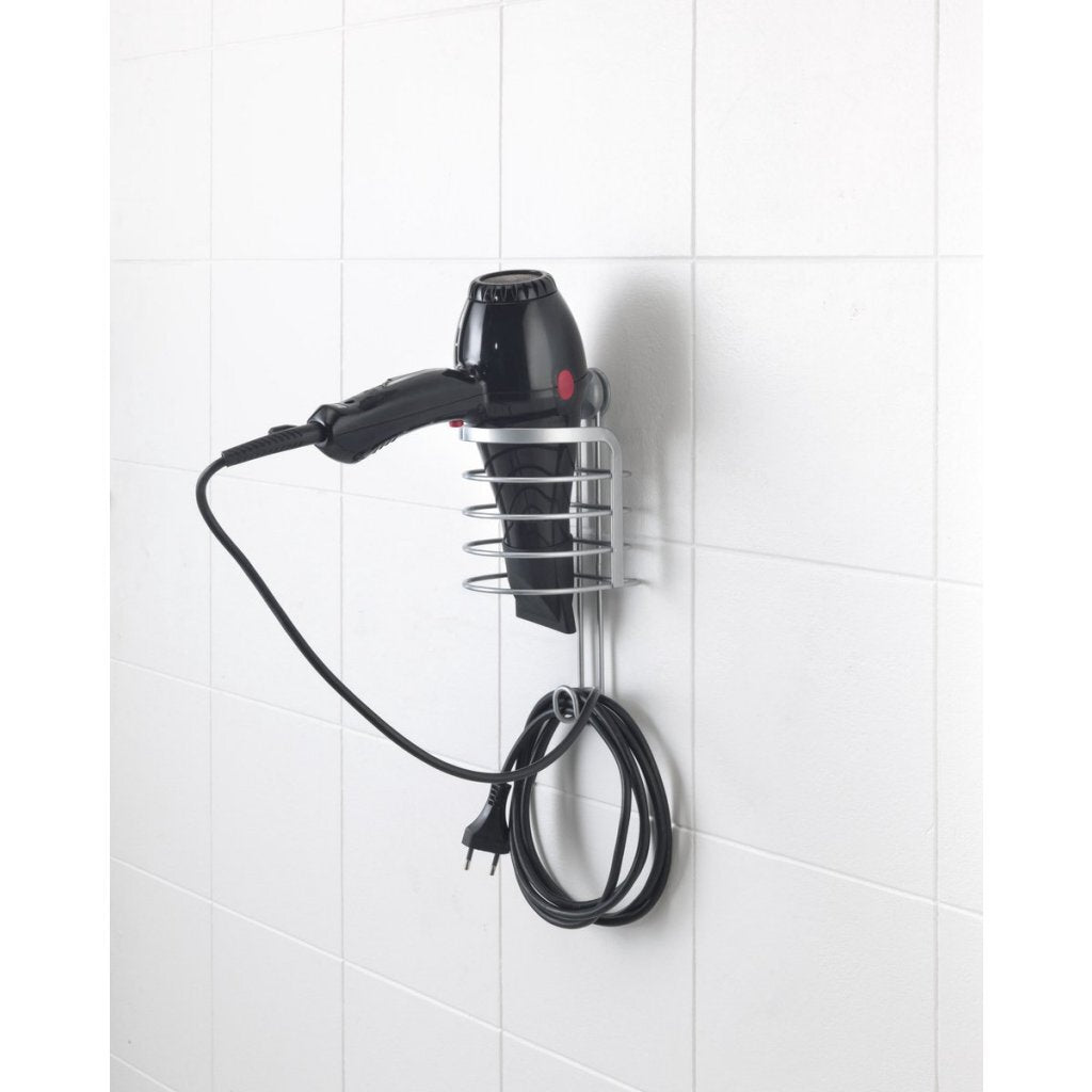 Metaltex Viva Hair Dryer Holder 10x10x25 cm Silver
