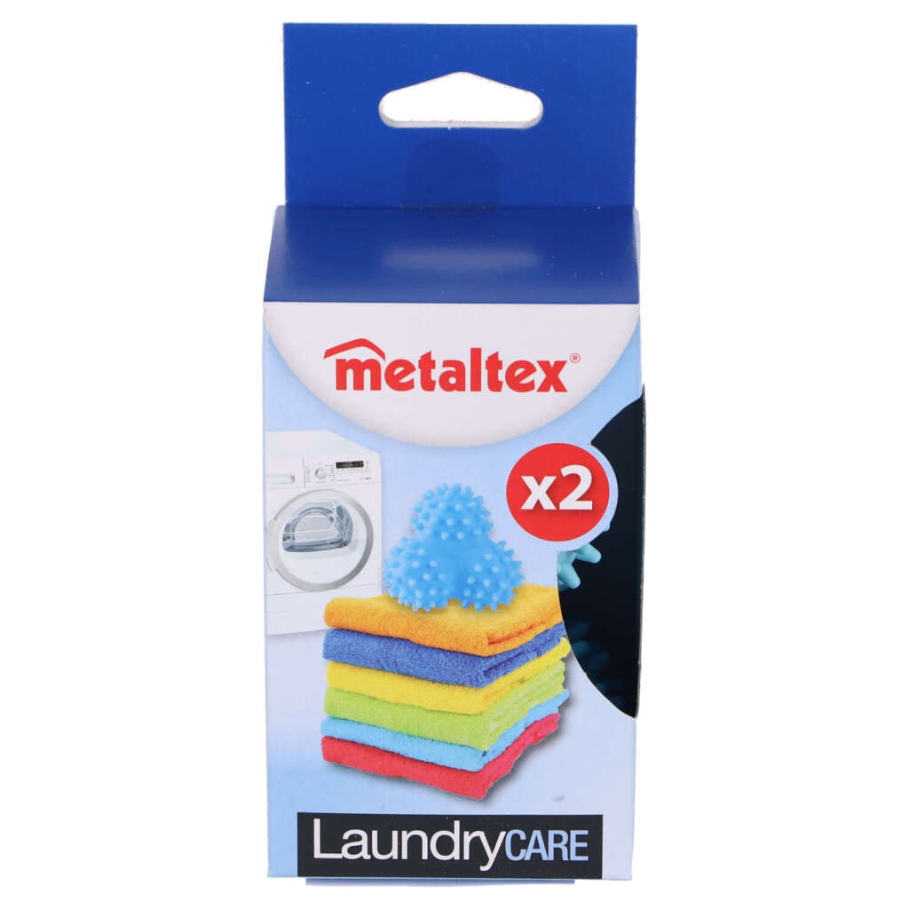 Metaltex Dryer Balls 2 Pieces - Softens Laundry and Reduces Wrinkles