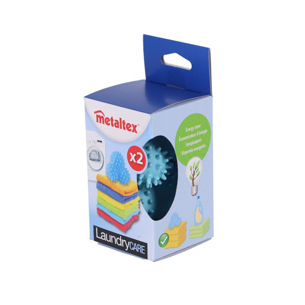 Metaltex Dryer Balls 2 Pieces - Softens Laundry and Reduces Wrinkles