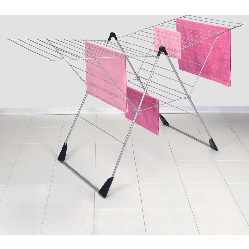Metaltex Vento Drying Rack 30 m Line 110x177x67 cm Silver/Black
