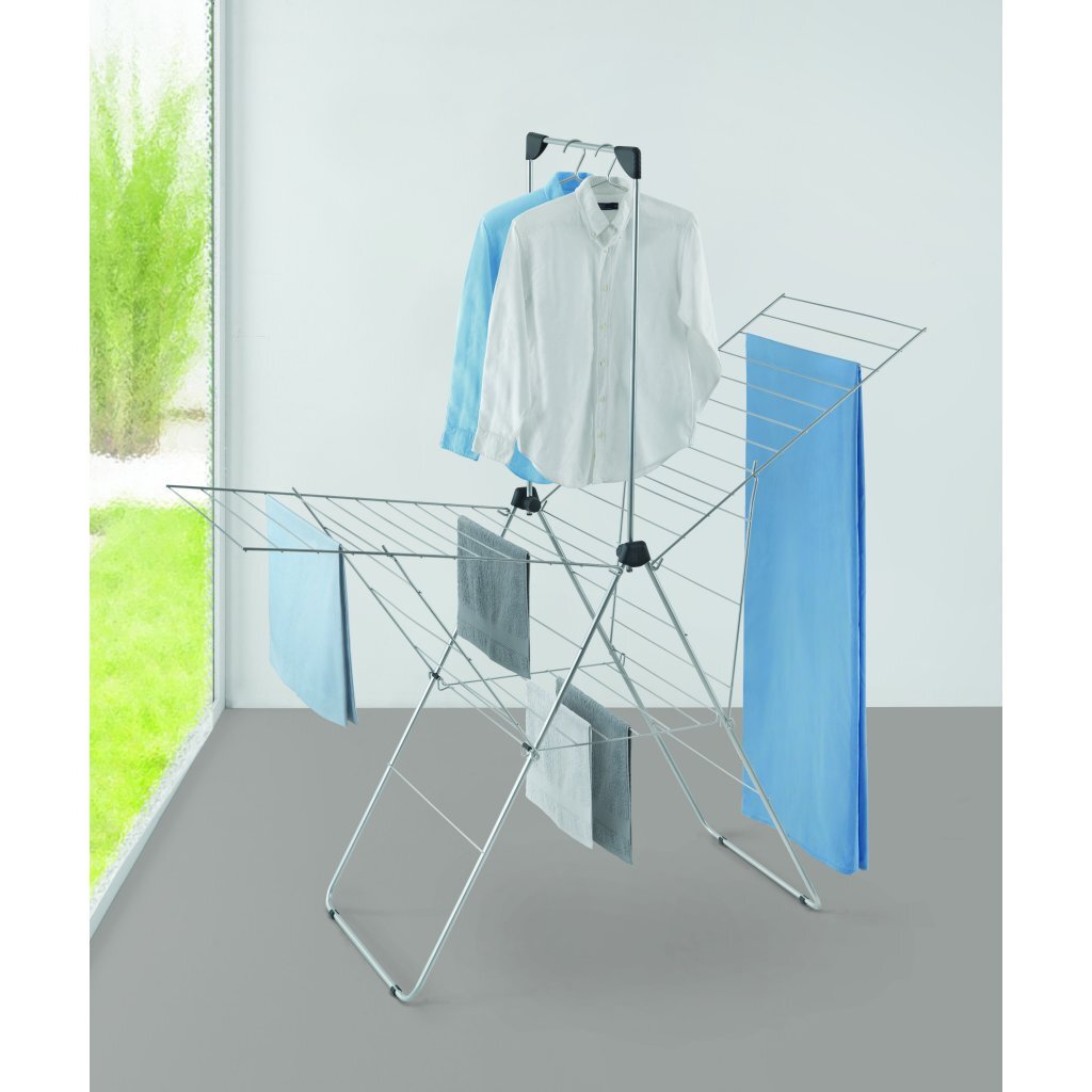 Metaltex Monsoon Drying Rack 30 m Drying Length Silver 177x63x183 cm