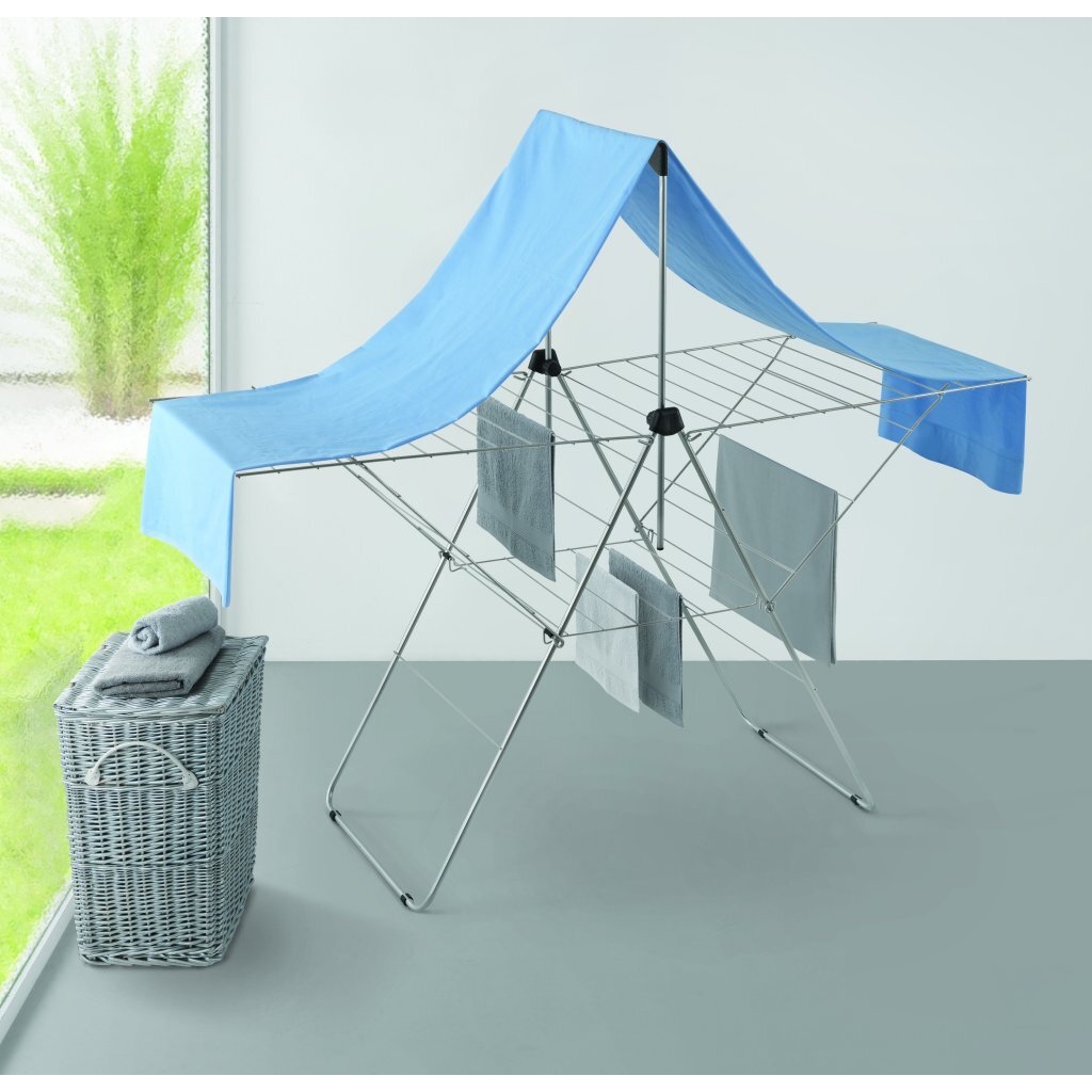 Metaltex Monsoon Drying Rack 30 m Drying Length Silver 177x63x183 cm