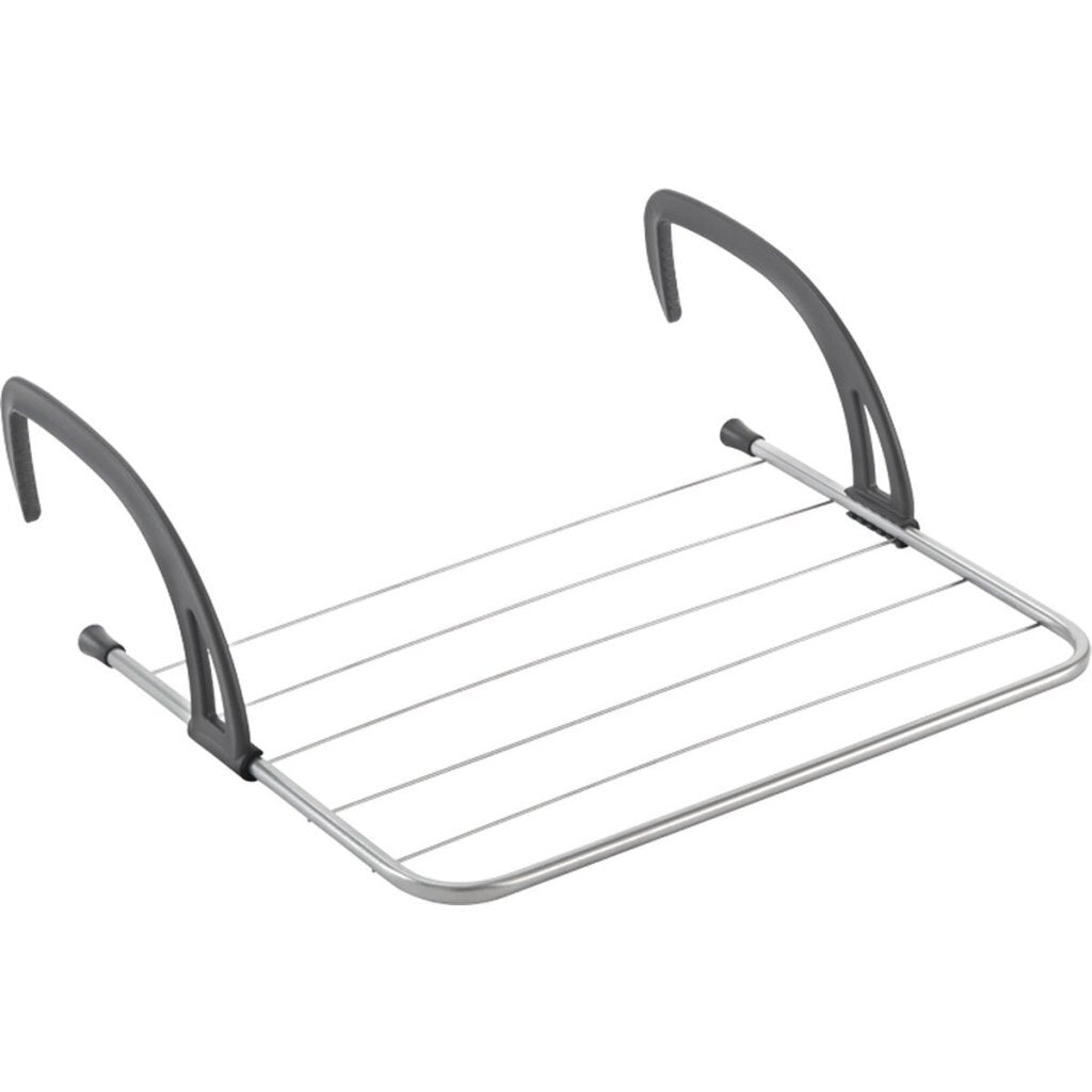 Metaltex Favonio Radiator-Balcony Drying Rack with 3 m Drying Line - Silver/Black